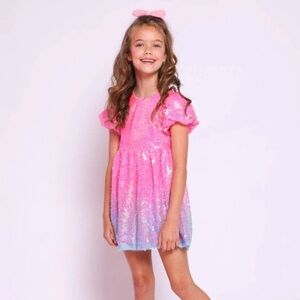 Lola and the Boys Pink Sequin Dress